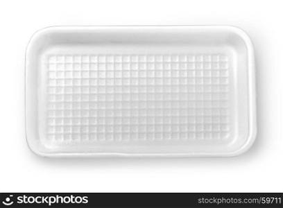 Plastic food box isolated on white background