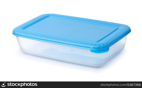 Plastic food container isolated on white