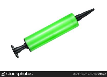plastic pump toy isolated on white background