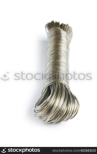 Plastic rope isolated on the white background