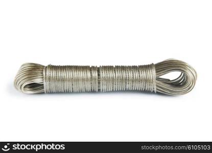Plastic rope isolated on the white background