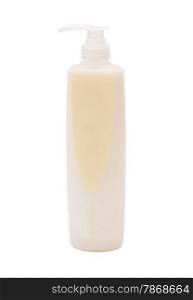 Plastic Shampoo bottle isolated on white