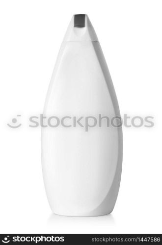 Plastic Shampoo Bottle With Flip-Top isolated on white with clipping path