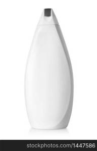 Plastic Shampoo Bottle With Flip-Top isolated on white with clipping path
