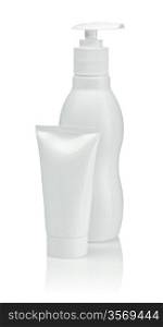 plastic tube with bottle