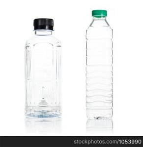 Plastic water bottle isolate on over white background