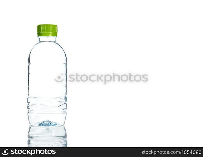 Plastic water bottle isolate on over white background