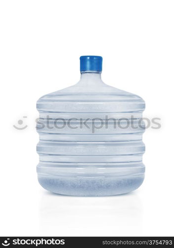 Plastic water bottle isolated on white background, (clipping work path included).