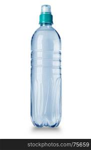 plastic water bottle isolated on white background with clipping path