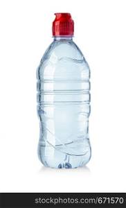 plastic water bottle isolated on white with clipping path