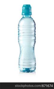 plastic water bottle isolated on white with clipping path