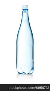 plastic water bottle isolated on white with clipping path. plastic water bottle