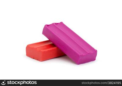plasticine it is isolated on a white background