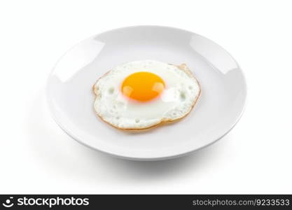 Plate delicious fried egg breakfast. Fresh natural snack. Generate Ai. Plate delicious fried egg breakfast. Generate Ai