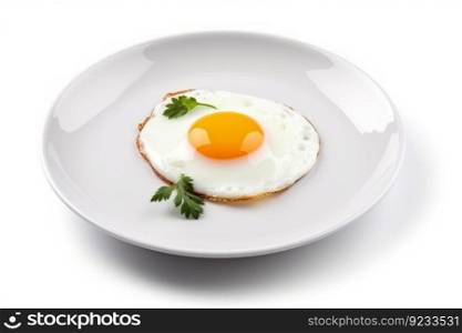 Plate delicious fried egg protein. Cooked tasty. Generate Ai. Plate delicious fried egg protein. Generate Ai