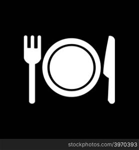 Plate fork and knife icon Illustration design