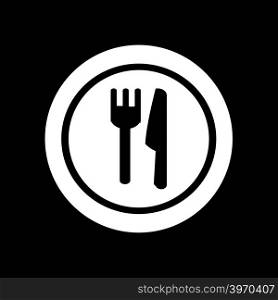 Plate fork and knife icon Illustration design