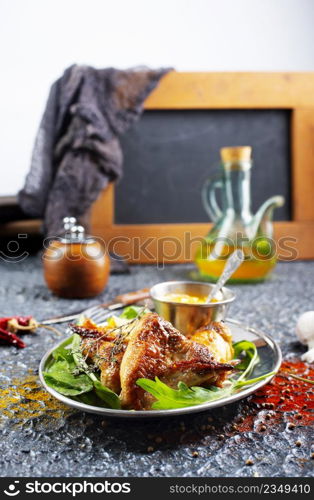 plate of chicken wings on a table