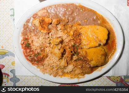 Plate of Mexican Food