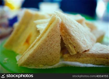 Plate of sandwiches