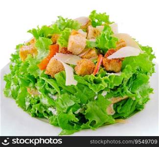 Plate of tasty vegan Caesar salad