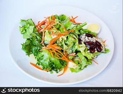 plate of vegetable salad for healthy food