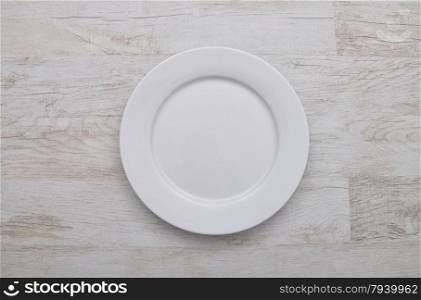 Plate on wood
