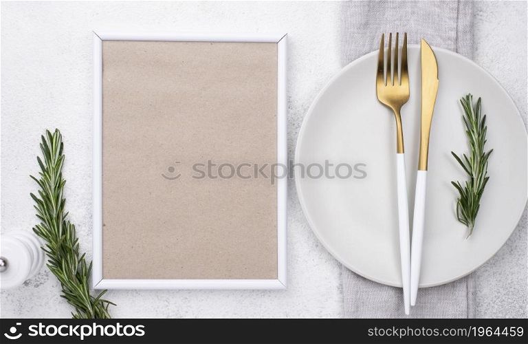 plate with cutlery frame table. High resolution photo. plate with cutlery frame table. High quality photo