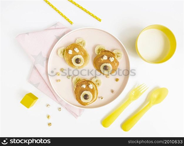 plate with pancakes
