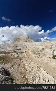 plateau in Pale di San Martino Dolomites and Rosetta peak