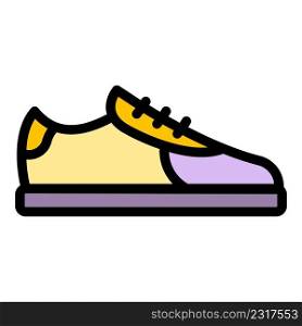 Platform sneakers icon. Outline platform sneakers vector icon thin line color flat on white. Platform sneakers icon color outline vector