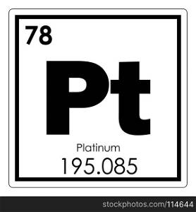 Platinum chemical element periodic table science symbol