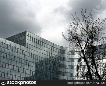 Platinum on a cloudy day. Platinum on a cloudy day - office building in Berlin-Schoeneberg
