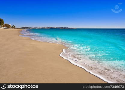 Platja Cap de San Pere beach in Cambrils Tarragona at Costa Dorada of Catalonia