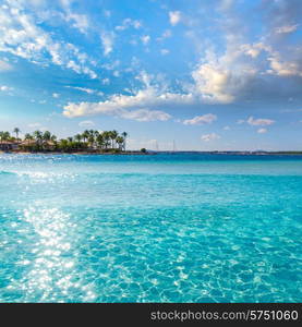 Platja de Alcudia beach in Mallorca Majorca at Balearic islands of Spain