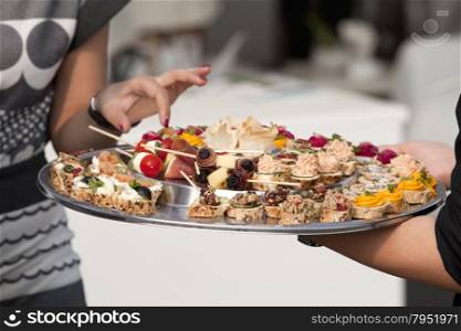 Platter with food