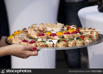 Platter with food