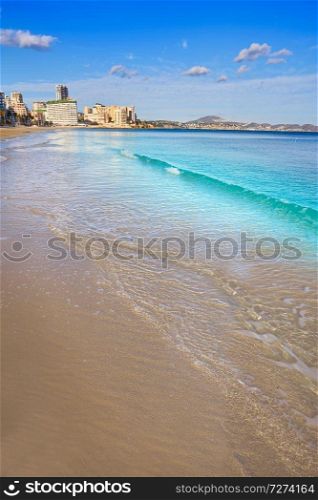 Playa de Fossa beach in Calpe of Alicante in Spain also Levante beach Calp