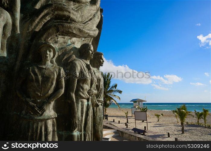 Playa del Carmen Portal Maya sculpture in Mexico Mayan riviera