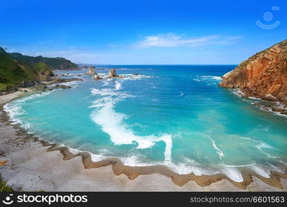 Playa del Silencio in Cudillero Asturias from Spain