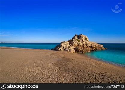Playa Illot del Torn Hospitalet del Infant beach in Costa dorada of Tarragona Catalonia L’ametlla