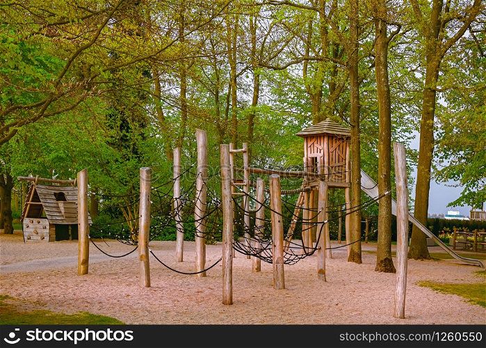 Playground in the park, Lisse, the Netherlands. Playground in the park