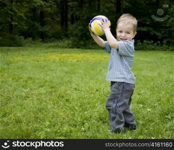 Playing Baby Boy Outdoors