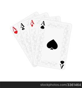 Playing cards, four of a kind