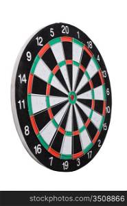 playing darts isolated on white
