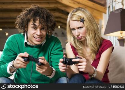 Playing on a games console
