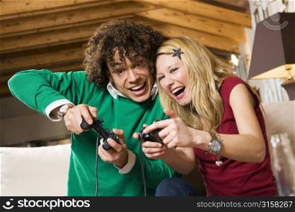 Playing on a games console