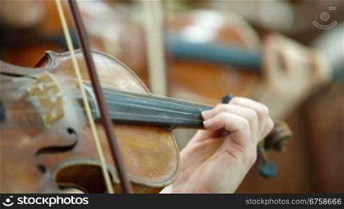 Playing Violin And Cello At Concert Or Reception