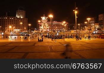 Plaza de Espaa, bei Nacht.