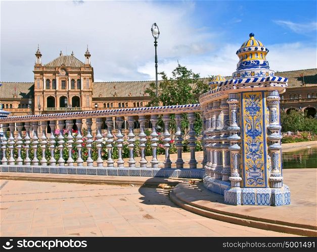 Plaza de Espana in Seville, Andalucia, Spain
